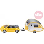 SIKU Auto Kabriolet VW New Beetle s karavanem
