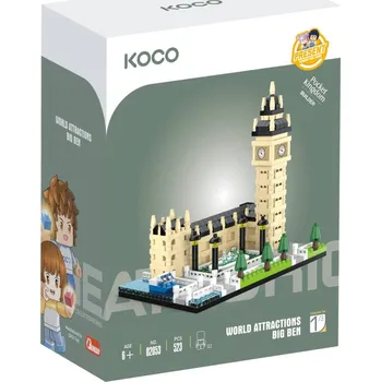 ostatní stavebnice KOCO Stavebnice mini Big Ben 523 dílků + 2 figurky plast v krabici