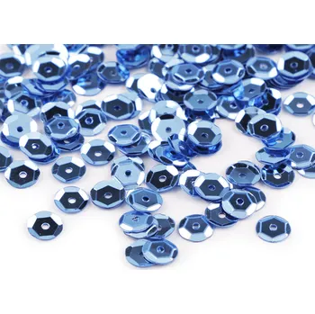 Výtvárné potřeby Flitry lomené Ø6 mm, barva 2348 modrá světlá