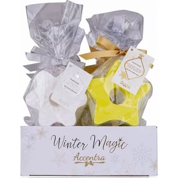 Bublifuk FIZZER - bublifuk 120g WINTER MAGIC ve tvaru hvězdy na dřevěné tyčce, 2 motivy/1vůně NOVINKA ACCENTR