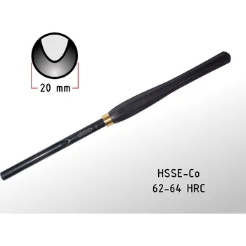 Pracovní nůž 20mm hrubovací struh GURTOOL s rukojetí Nábrus: Tradiční 20mm Roughing Gouge with Handle