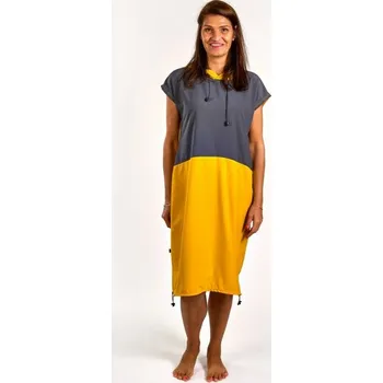 Dámské šaty O.K. SPORT Dámské šaty Porto Barva: Šedá / Žlutá, Velikost: XXXL