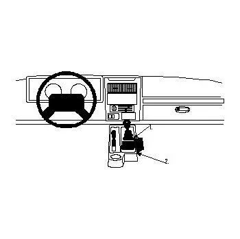 Brodit ProClip montážní konzole na palubní desku pro Jeep Wrangler 97-02, 832383