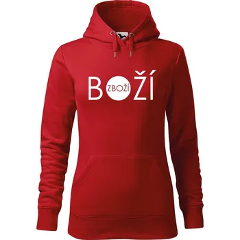 Dámská mikina DOBRÝ TRIKO Dámská mikina s potiskem Boží zboží Velikost dámské mikiny: L, Barva: Červená