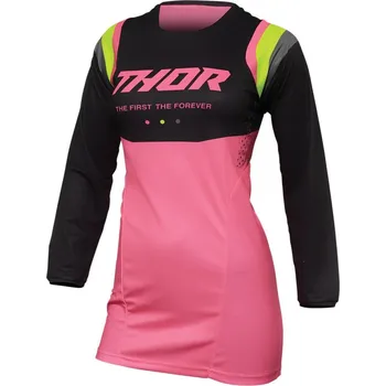 Moto dres Dámský dres THOR PULSE šedo/fluo růžový 2022 Varianta: M