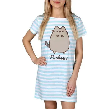 Dámské pyžamo EPLUSM Noční košilka PUSHEEN tyrkysová, vel. S