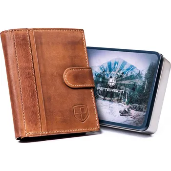 Peněženka Pánská kožená peněženka se zapínáním Barva: Světle Hnědá