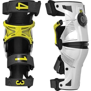 Motocyklový chránič kolene a holeně Ortézy na kolena MOBIUS X8 bílo/žluté Varianta: 2XL