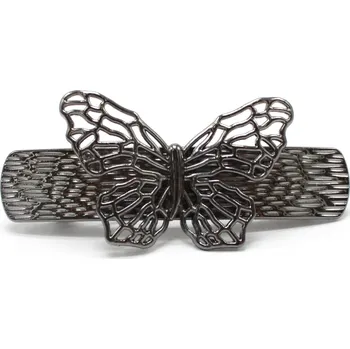 Kovová spona s motýlem Barva: šedá
