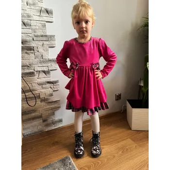 Dívčí šaty Dívčí šaty růžové sametové Adela Tylkomet (Tylkomet)