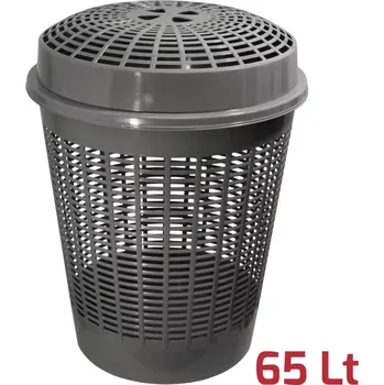 Koš na prádlo RecaPlast Europa 65A (Koš na prádlo Europa s víkem 65 l antracit )