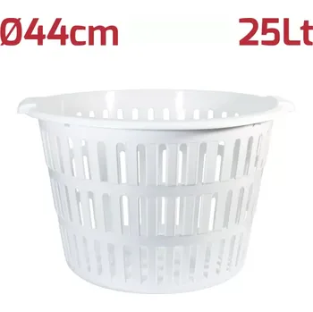 Koš na prádlo RecaPlast Cesta 25B (Kulatý koš na prádlo Cesta 25 bílí )