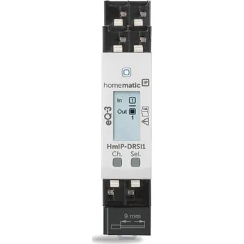 Spínací hodiny Homematic IP Spínací akční člen s LCD - až 10A, na DIN lištu - HmIP-DRSI1