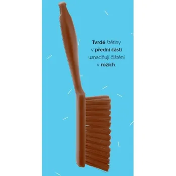 kbelík Smetáček kombinovaný s rukojetí, Kobra Barva: Červená, Délka, velikost: 34 cm