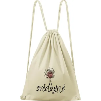 Městský batoh DOBRÝ TRIKO Bavlněný batoh Svědkyně kytice Barva: Natural