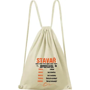 Městský batoh DOBRÝ TRIKO Bavlněný batoh Hodinová sazba stavař Barva: Natural