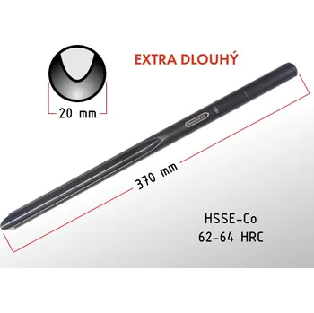 Pracovní nůž 20mm hrubovací struh GURTOOL bez rukojeti Nábrus: Tradiční 20mm Roughing Gouge without Handle