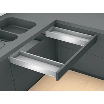Nábytkové kování Blum K-BLUM Legrabox M 500mm/40 kg, Blumotion/TOB, karbon černý, dřez :: vrut, dřez