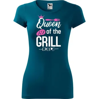 DOBRÝ TRIKO Dámské tričko Queen of the grill Velikost: XL, Barva: Petrolejová