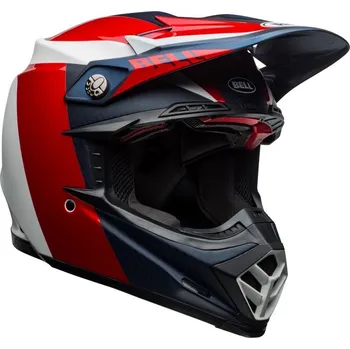 Helma na motorku Přilba BELL MOTO-9 FLEX DIVISION bílo/modro/červená Varianta: M
