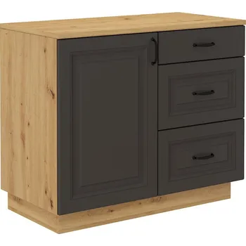 Policová skříň Nábytek PEGAS s.r.o. Komoda Flower 100 1D3S, dub artisan/grafit