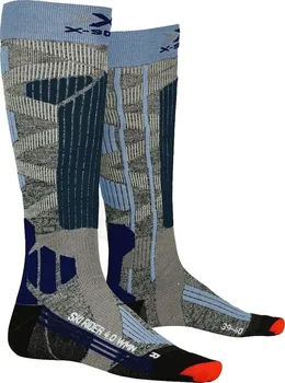 Dámské ponožky X-Bionic Ski Rider 4.0 W XS-SSKRW19W-G230 - stone grey melange mineral blue 39/40