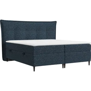 Postel Maison de Rêve Modrá čalouněná postel boxspring SINAI 200 x 200 cm