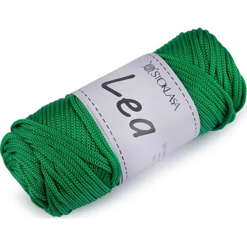 Pletací a háčkovací příze macrame Lea Ø3 mm 90 g, barva 6 zelená