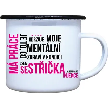 DOBRÝ TRIKO Plecháček s potiskem Má práce sestřička Velikost plecháčku: 330 ml