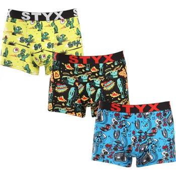 Boxerky 3PACK Pánské boxerky Styx art sportovní guma nadrozměr (3R13188) 3XL Možnost vrácení zboží ZDARMA do 120 dnů!