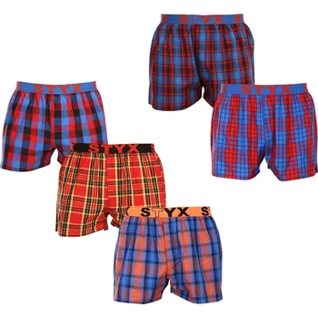 Trenýrky 5PACK pánské trenky Styx sportovní guma vícebarevné (5B0951647) M Možnost vrácení zboží ZDARMA do 120 dnů!