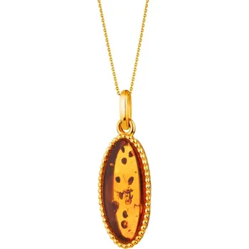 Přívěsek Zlatý přívěsek s jantarem - AP530-4597