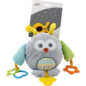 plyšák PLYŠ Sova baby 18cm s klipem a kousátky *PLYŠOVÉ HRAČKY*