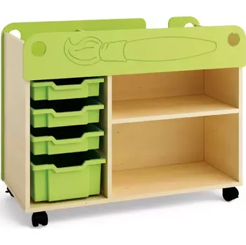 Vozík na výtvarnou výchovu bez pomůcek (plastové boxy)