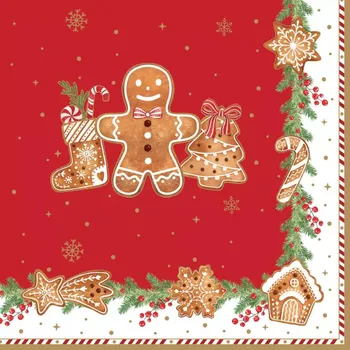 Papírový ubrousek Easy Life Papírový ubrousek Fancy gingerbread 33×33 cm 20 ks