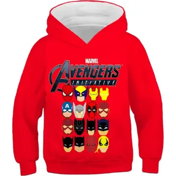 Dámské tričko Marvel a DC Stylová mikina s kapucí a motivem "Avengers" Barva: červená (LM2023WF473), Velikost: 130