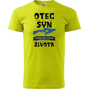 Pánské tričko DOBRÝ TRIKO Pánské tričko s potiskem Nerozlučná dvojka Velikost: L, Barva: Limetková