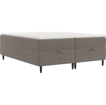 Postel Maison de Rêve Hnědá čalouněná postel boxspring KANAI 200 x 200 cm