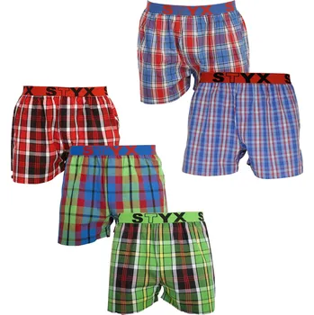 Trenýrky 5PACK pánské trenky Styx sportovní guma vícebarevné (5B0102784) XL Možnost vrácení zboží ZDARMA do 120 dnů!