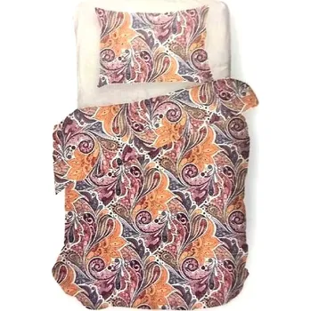 Povlečení KSTL 2-dílné bavlněné povlečení, 140 x 200 cm, 70 x 90 cm Oragne-Burgundy