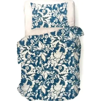 Povlečení KSTL 2-dílné bavlněné povlečení, 140 x 200 cm, 70 x 90 cm Cream-Blue