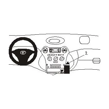 Brodit ProClip montážní konzole na palubní desku pro Toyota Yaris 99-02, 852699