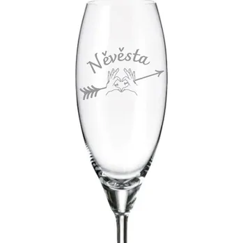 Sklenice Dekorant svatby Sklenička pro nevěstu ŠÍP 290 ml 1 KS