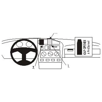 Brodit ProClip montážní konzole na palubní desku pro Volkswagen Golf III Cabrio 94-02, 851990
