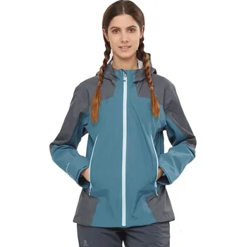 Dámská větrovka Salomon OUTLINE GTX® HYBRID JKT W LC1597100 - ebony/mallard blue L