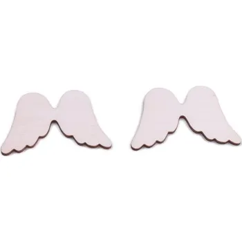 Vánoce CZ Dřevěná andělská křídla vzor 3 Velikost: 4,5 - 6,9cm 2ks