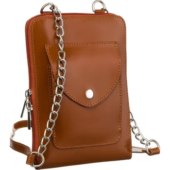 Kabelka Dámská mini kabelka z přírodní kůže Barva: Hnědá
