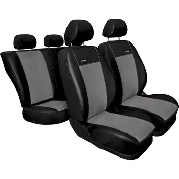 Potah sedadla Automega Autopotahy ŠKODA SCALA, BEZ ZADNÍ LOKETNÍ OPĚRKY, od r. 2019, Eco kůže+ alcantara šedé