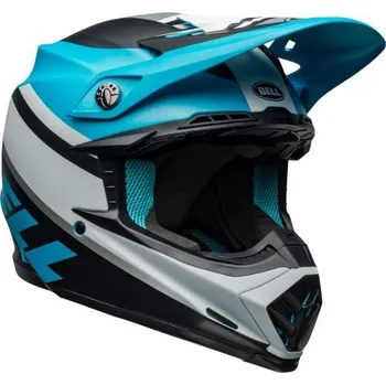 Helma na motorku Přilba BELL MOTO-9 MIPS PROPHECY bílo/černo/modrá Varianta: XS