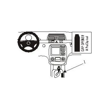 Brodit ProClip montážní konzole na palubní desku pro Mercedes Benz S-Class 00-02, 832707